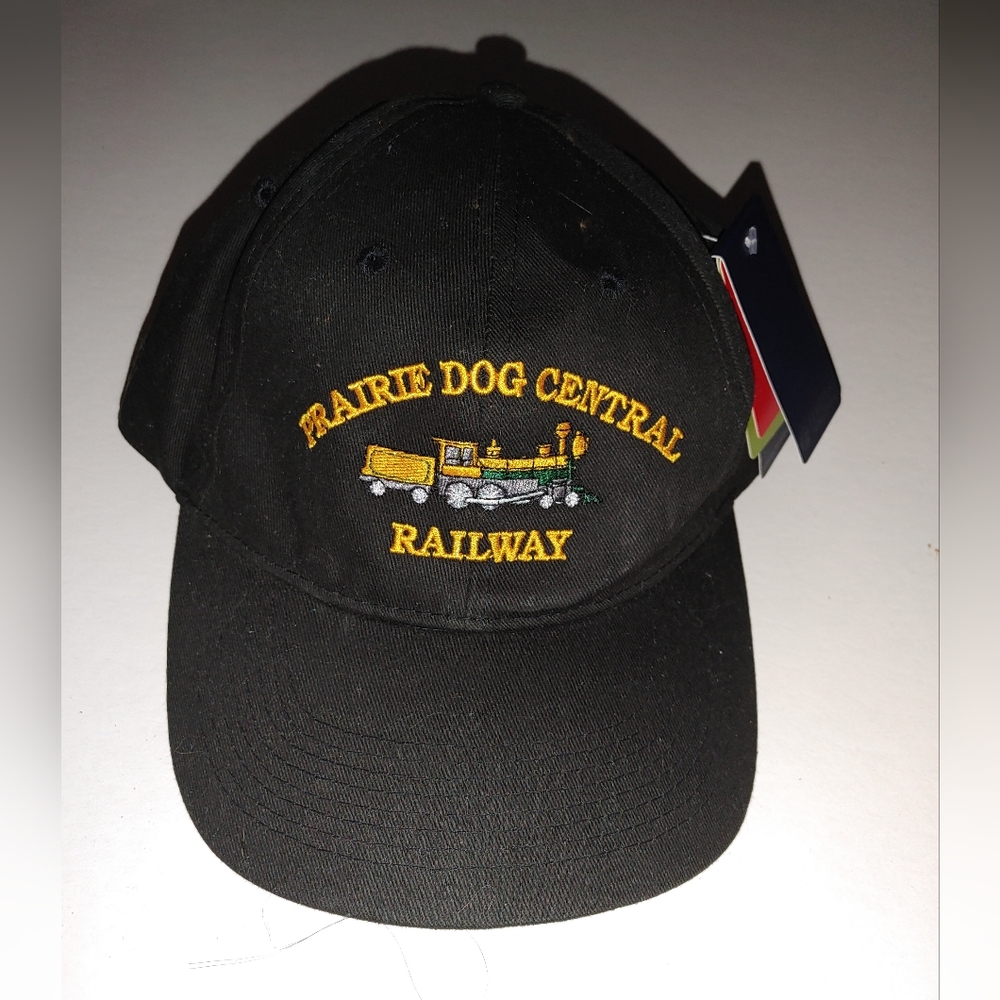 New Adjustable Black Prairie Dog Central Railway Cap